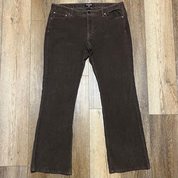 VTG 90s Y2K Polo Ralph Lauren Jeans Co Corduroy Bootcut Pants Brown 14x32 USA - Picture 1 of 8